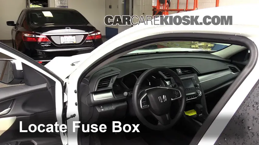 Interior Fuse Box Location: 2016 Honda Civic LX 2.0L 4 Cyl. Sedan